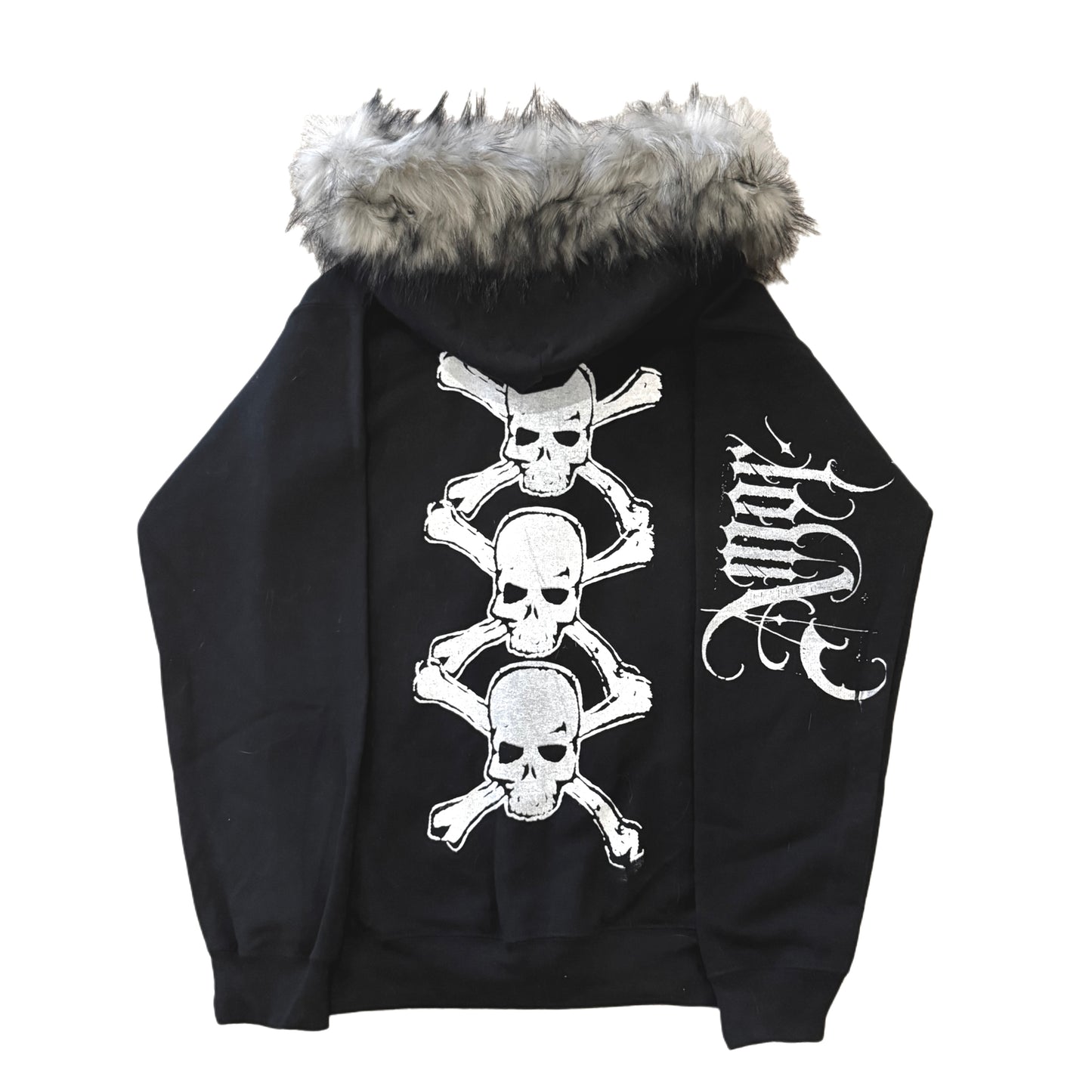 ♡ Multi-Print Fur Zip Up Hoodie ♡