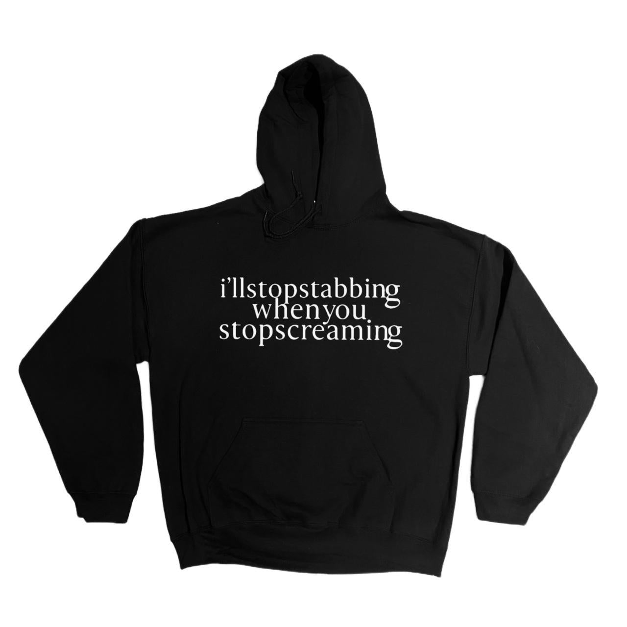Stabbing + Screaming Mens Hoodie