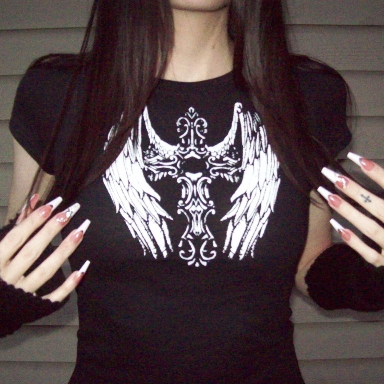 Angel Wing Cross Baby Tee