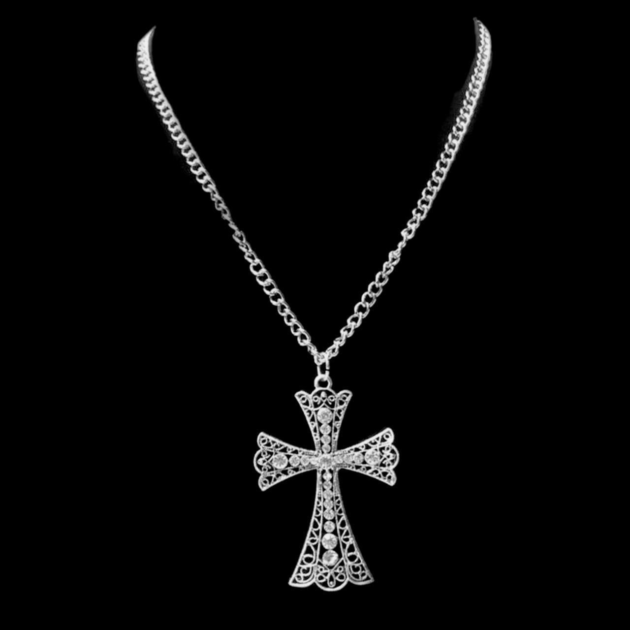 Flared Cross Necklace