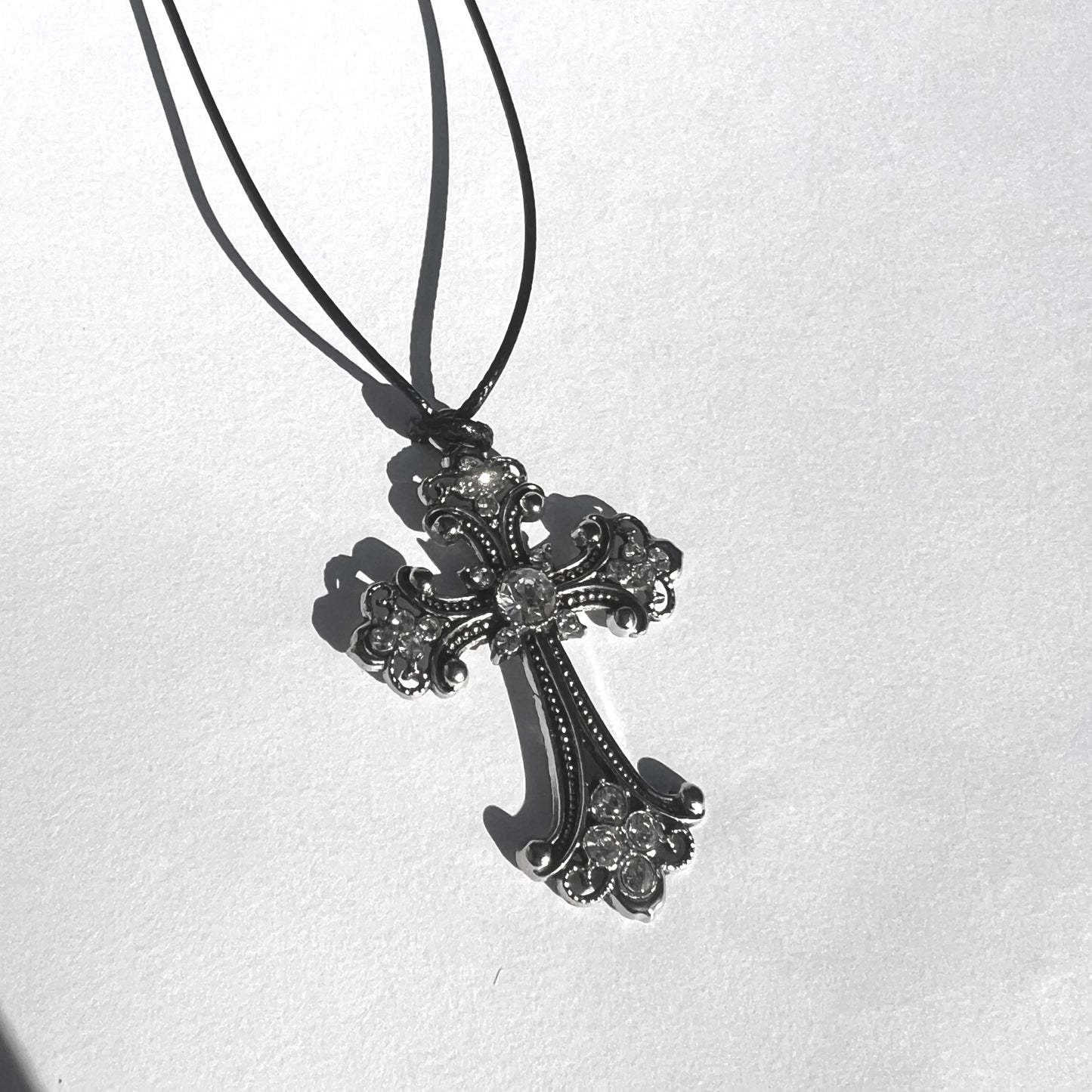 Cord Cross Necklace