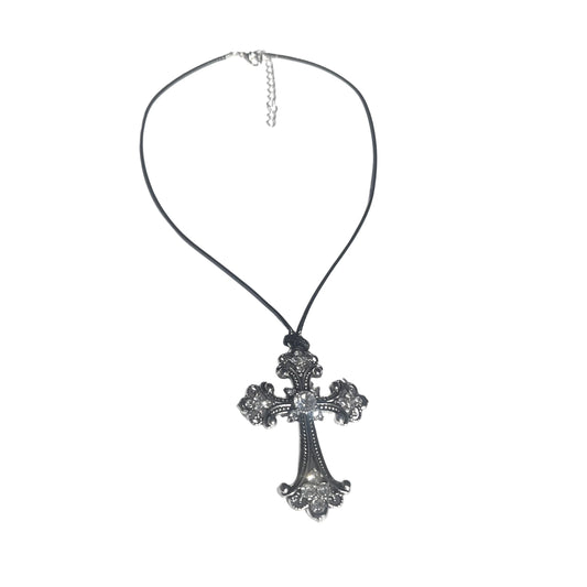 Cord Cross Necklace