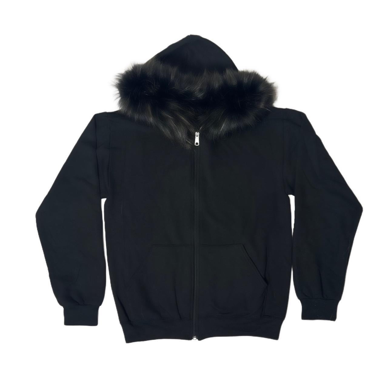 Fur Zip Up Hoodie