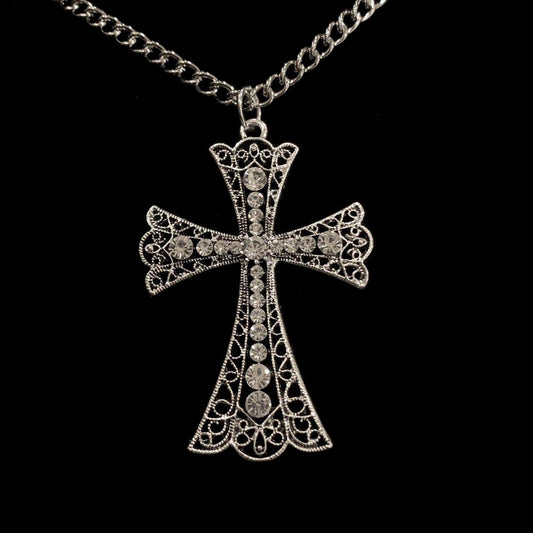 Flared Cross Necklace