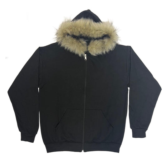 Fur Zip Up Hoodie